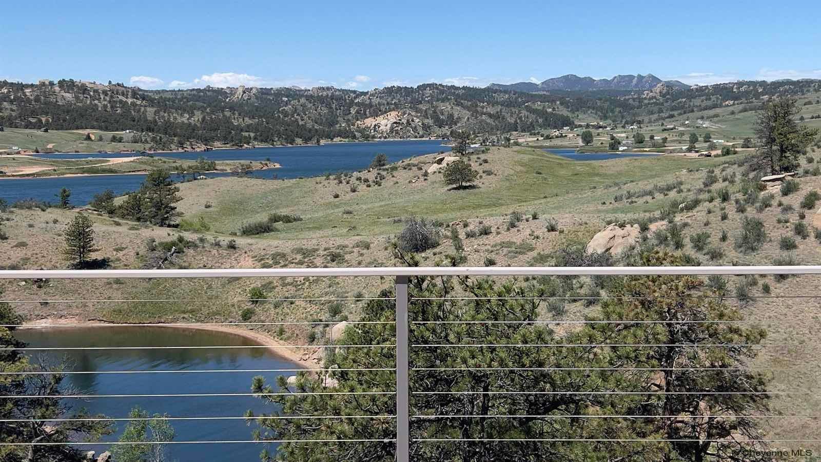The reservoir valley seen from above the property